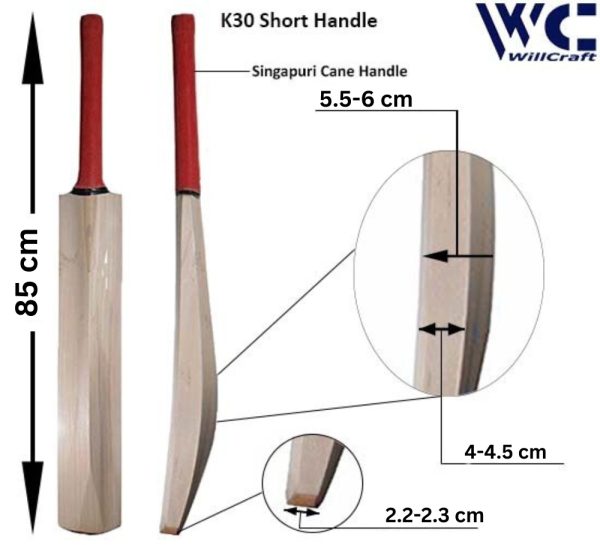 WillCraft K30 Kashmir Willow Cricket Bat 1