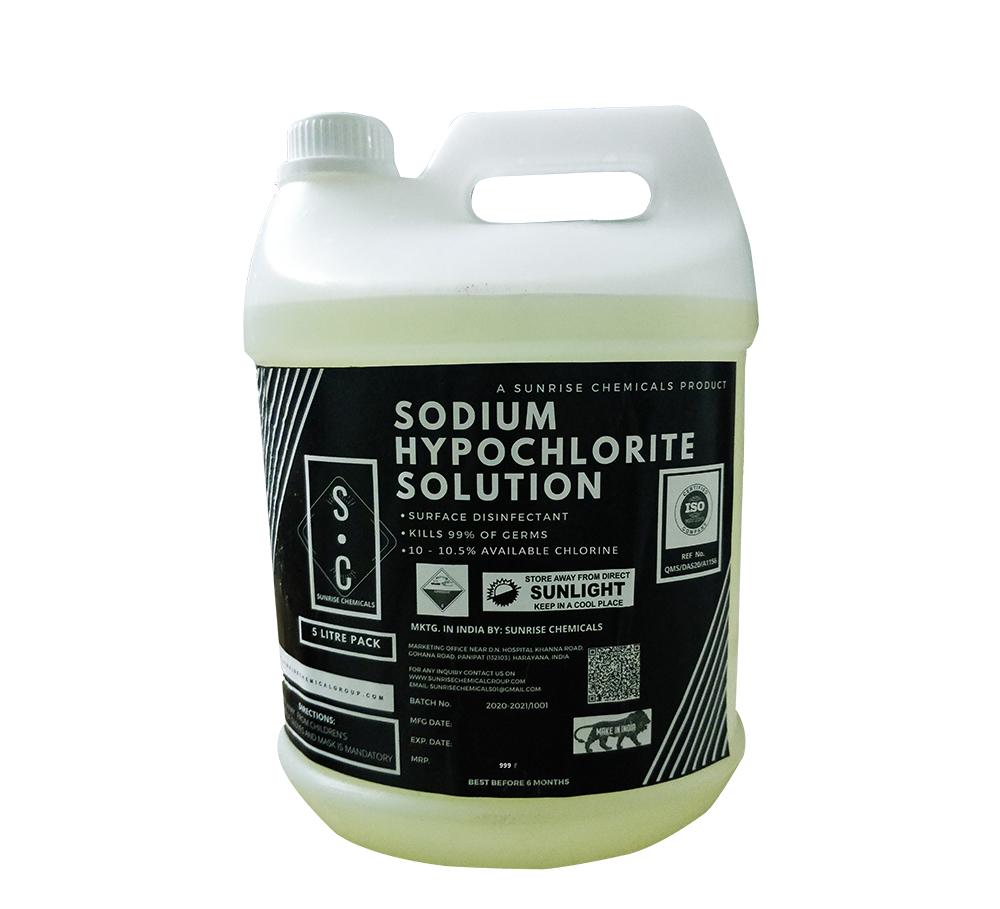 Sodium Hypochlorite 10 Solution 5 Litre Disinfectant Solution 