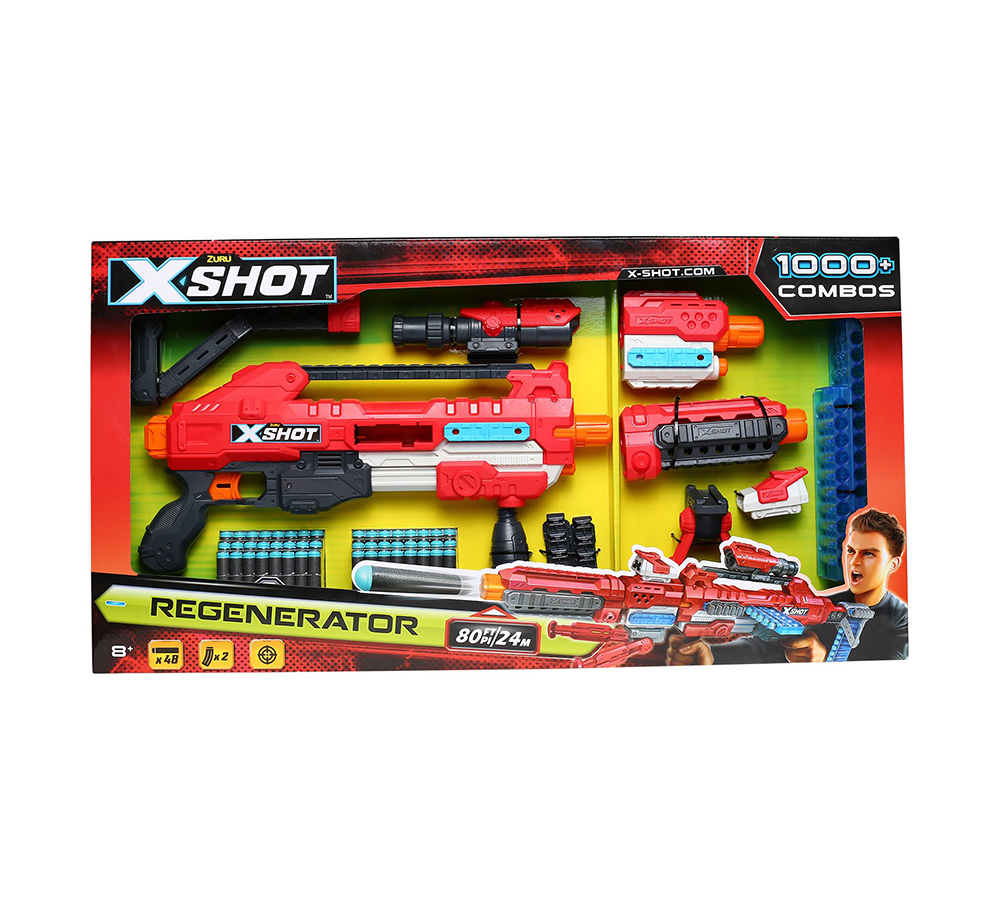 X-Shot Clip Blaster Regenerator | 48 Darts | 10-Darts Capacity Clip & 1000+  Combination