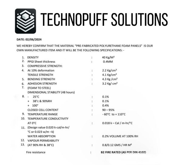 PUF Panels 100sqm - 3
