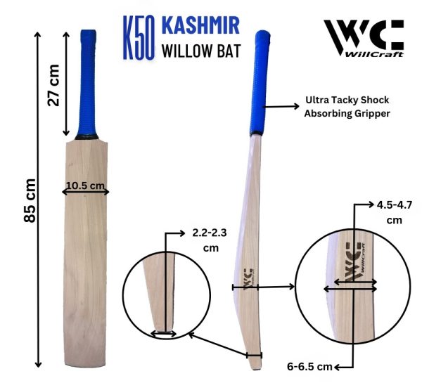 WillCraft K50 Kashmir Willow Cricket Bat2