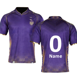 Customized KKR Cricket Jersey-Half Sleeves-F&B Sublimation