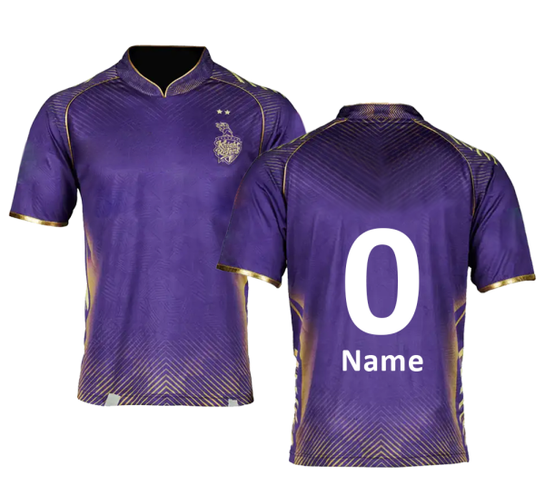 Customized KKR Cricket Jersey-Half Sleeves-F&B Sublimation