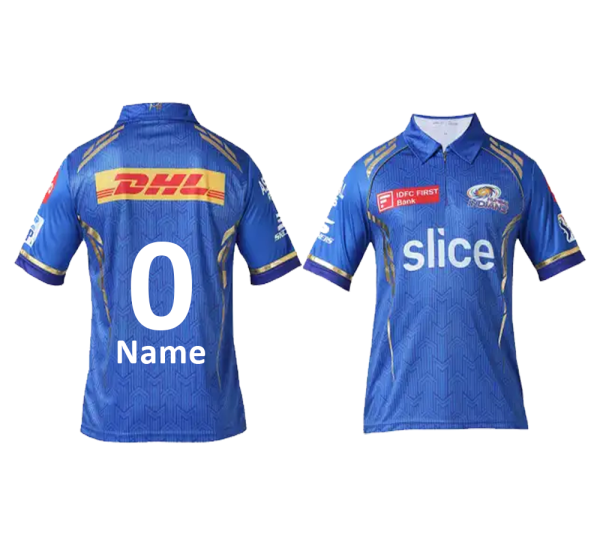 Customized MI Cricket Jersey-Half Sleeves-Full Sublimation